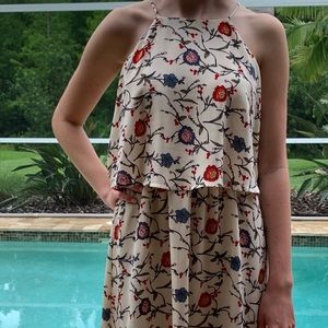 Cream colored floral dress